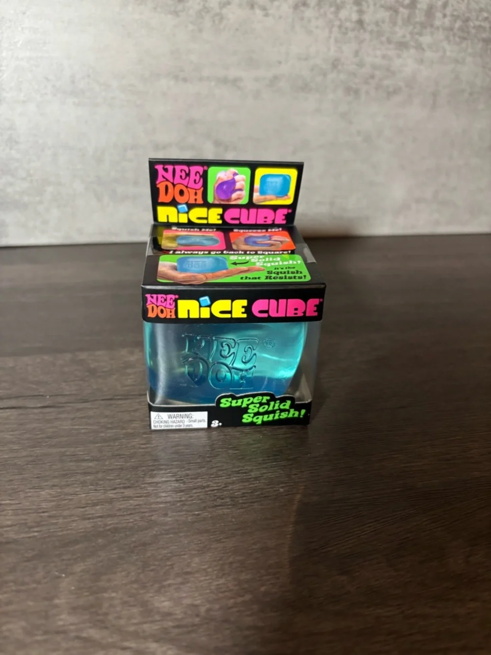 NeeDoh Nice Cube Blue Super Solid Squish - Picture 2 of 6